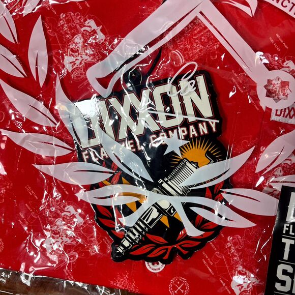 DIXXON Mens the 350 short sleeve button-down shirt Red Size‎ L NEW - Picture 6 of 6